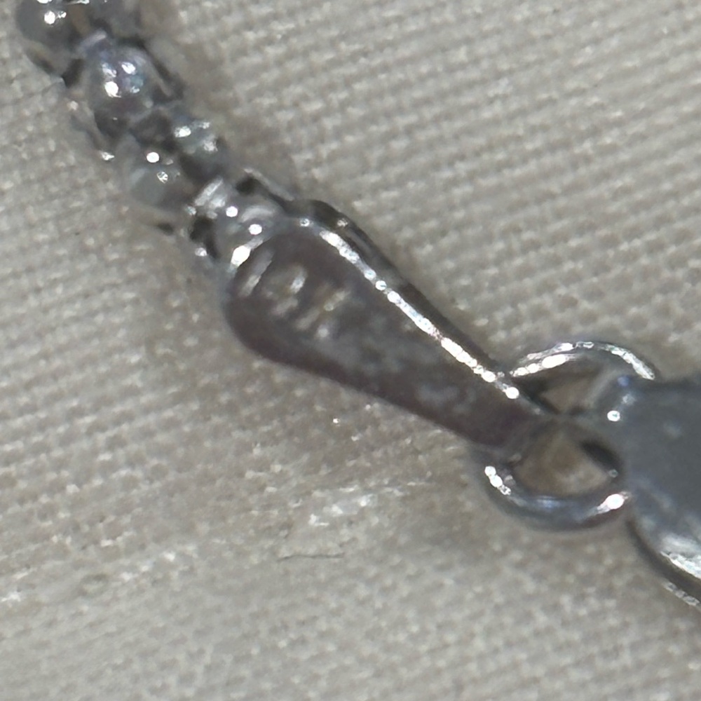 14kt White gold - one karat necklace from Littmans! - Picture 5 of 8
